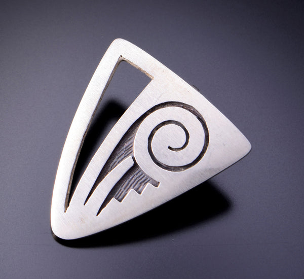 Silver Hopi Handmade Pendant by Timothy Mowa 3D06Q