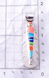 Silver Multistone Navajo Inlay Eagle Feather Pendant by TSF 3L08Y