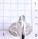 Size 7-3/4 Silver & Golden Hills Turquoise Navajo Ring Antoinette Martinez 5L26O