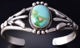 Silver & Sonoran Gold Turquoise Navajo Bracelet by Bobby Platero 5L13O