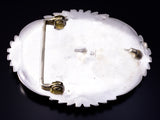 Vintage Silver & Turquoise Multistone Navajo Inlay Buckle by Ray Jack 5J29S