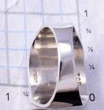Size 13-1/4 Silver & Lapis Navajo Inlay Mens Ring by Evangeline Davis 3F22X