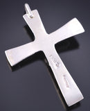 Silver & Turquoise Multistone Zuni Cross Pendant by Cecilia Iule 5L26Z