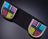 Silver & Turquoise Multistone Navajo Inlay Earrings by Jimmy Harrison 6D20A