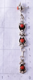 Silver & Coral Zuni Handmade Duster Earrings by Verdi Booqua 5G22M