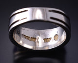 Size 6-1/4 Silver & Turquoise Multistone Navajo Inlay Ring - Orlinda James 5L07E