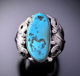Size 10-3/4 Large Turquoise Men's Ring by Darrel Morgan 3E18E
