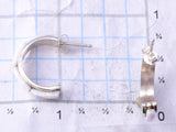 Silver & Opal Zuni Inlay Half Hoop Earrings by Margaret Chuyate 3G03H