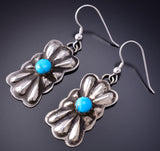 Silver & Turquoise Navajo Concho Dangle Earrings by Ravis Henry 6H06L