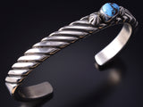 Silver & Golden Hills Turquoise Navajo Balance Bracelet by Erick Begay 5H01L