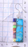 Turquoise Santo Domingo Handmade Medium Earrings by Mary Louise Tafoya 3G07O