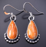 Silver & Spiny Oyster Shell Navajo Dangle Earrings by Sharon McCarthy 6D07Y