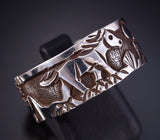 Size 12 Silver Navajo Handmade Free Horses MENS Ring by Lloyd Becenti 5L05Q