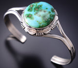 Navajo Silver Bracelet with Sonoran Gold Turquoise by Ty Francisco 6K28J