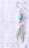 Silver & Turquoise Navajo Eagle Feathers Earrings by Robinson Martinez 6D09A