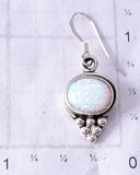 Silver & Opal Navajo Handmade Earrings by Rita Largo 6D09M