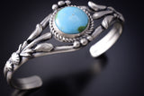Classic Navajo Sonoran Gold Turquoise Bracelet by Darrell Morgan 6K28W