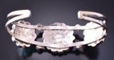 Silver & Turquoise Multistone Zuni Inlay Sunface Bracelet Burdian Soseeah 4A31N