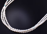 3 Strand Fresh Water Pearl Turquoise Nuggets Navajo Necklace - Erick Begay 5H03N