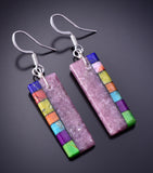 Turquoise Multistone Santo Domingo Handmade Earrings by Mary Louise Tafoya 3G07V