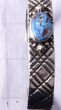 Silver & Golden Hills Turquoise Navajo Bracelet by Erick Begay 5H01T