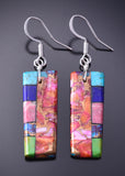Multistone Santo Domingo Handmade Colors Earrings by Mary Louise Tafoya 3G07U