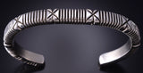 Silver Navajo Hand-filed Men's Bracelet by Erick Begay 6C03B