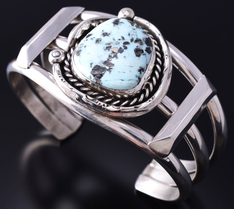 Vintage Silver & Dry Creek Turquoise Navajo Bracelet by Ben Chapo 5L10R