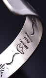 Silver Handmade "Canyon De Chelly' Navajoland Hozho Bracelet - Ravis Henry 5L10A