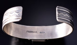 Silver & White Buffalo Turquoise Navajo Handmade Bracelet - Francis Yazzie 5L20L