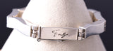 Vintage Silver & 14k Gold For Nature Navajo Link Bracelet Fernando Benally 6E14T