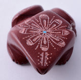 Pipestone Zuni Frog Fetish by Adrianna Cellicion 5L09M