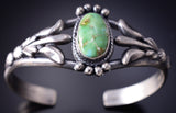 Silver & Sonoran Gold Turquoise Navajo Bracelet by Bobby Platero 6F17K
