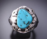 Size 11-3/4 Large Turquoise Men's Ring by Darrel Morgan3E18F