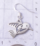 Silver Navajo Handmade Hummingbird Earrings by Robert Gene 5G22T