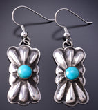Silver & Turquoise Navajo Concho Dangle Earrings by Ravis Henry 6H06H