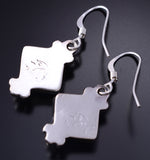 Silver & Turquoise Navajo Dangle Earrings by Sharon McCarthy 5G18C