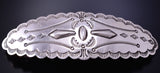 Silver Navajo Handstamped Hair Barrette by DLW 4L07B