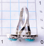 Size 6.5 Silver & Kingman Turquoise Feathers Navajo Ring Annette Martinez 5L07S