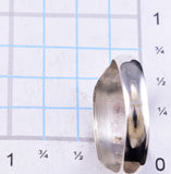 Size 9-3/4 Silver & White Buffalo Turquoise Navajo Inlay Ring by Norvin Johnson 5L25X