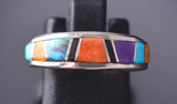 Size 6-1/4 Multistone Inlay Ring by Navajo Artist Aldora Henry 6K22O