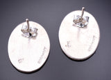 Silver Navajo Handmade Tree of Life Post Earrings by Ravis Henry 6D20S