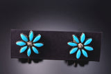 Zuni Turquoise Pettipoint Earring by Larry Delena 3E18N
