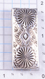Silver Navajo Handstamped Concho Style Money Clip by Shirley Skeets 5L25J
