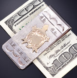 Silver & 12k Gold-filled Turtle Navajo Money Clip by Genevieve Jones 5L25G