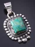 Silver & Turquoise Navajo Handmade Pendant 5G22Y