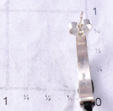 Silver Multistone Zuni Inlay Half Hoop Earrings by Jeanette Chavez 6G29X