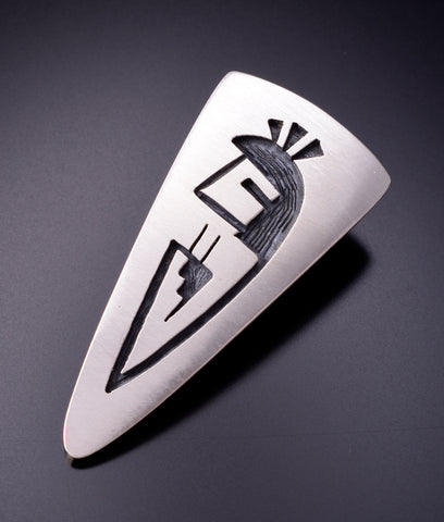 Silver Hopi Handmade Kachina Pendant by Timothy Mowa