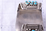 Silver & Natural Kingman Turquoise Navajo Cluster Bracelet by Tina James 4F23P