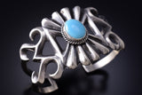 Classic Navajo Sandcast Bracelet Kingman Tuqruoise by Eugene Gruber 6K28Y